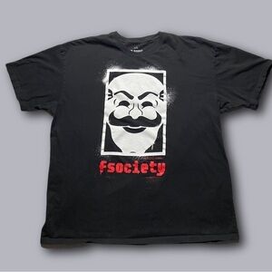 Mr. Robot TV Show F Society logo graphic t-shirt - Size 2XL